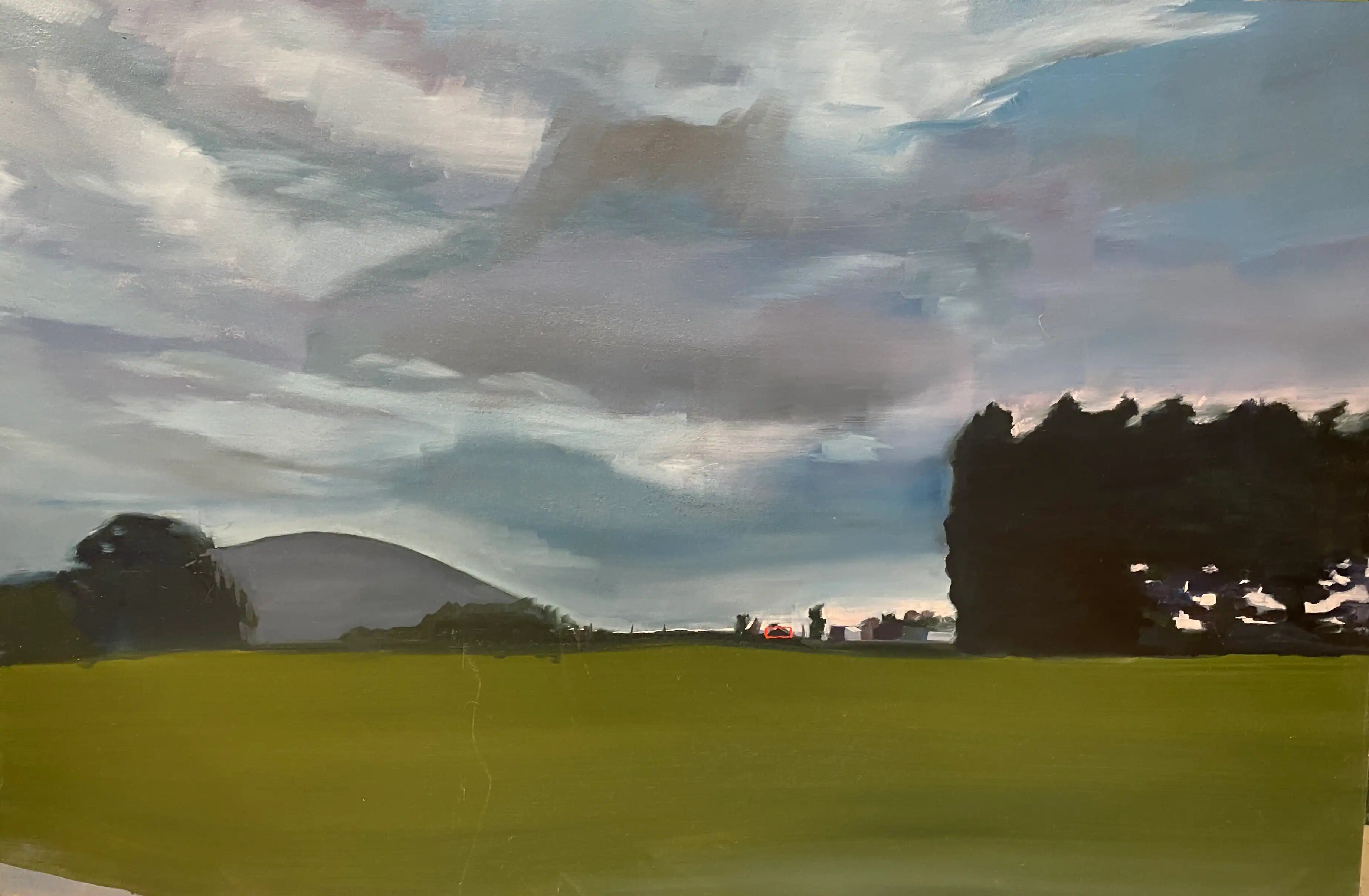 Arninge landskap med röd fyrkant - Oliver Woodhouse